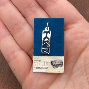 Vintage Griffith 925 Sterling Silver "Taken" Spell Out Pendant Bracelet Charm